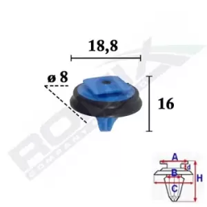 Image of ROMIX Clip, trim-/protection strip FIAT,JEEP C70561 735537083,5SR17JXWAA