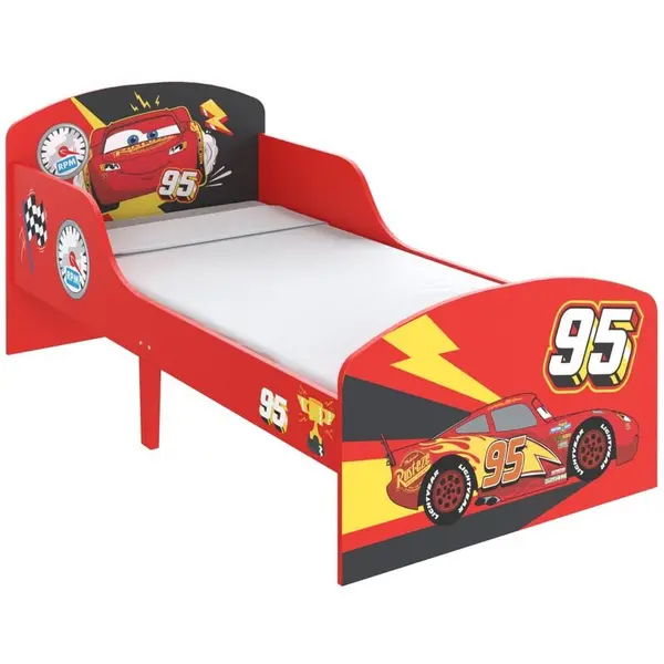 Disney Cars Lightning Mcqueen Toddler Bed, Red and Black D75 X W143 X H64cm - Red 521445-04-01