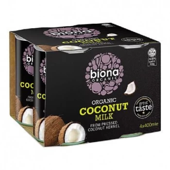 Biona Coconut Milk - Organic Classic Multipack - (400mlx4) (Case of 6)