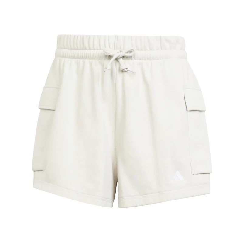 Image of Adidas Womens cargo pocket shorts adidas Essentials Small Logo Feelcozy Beige Female L