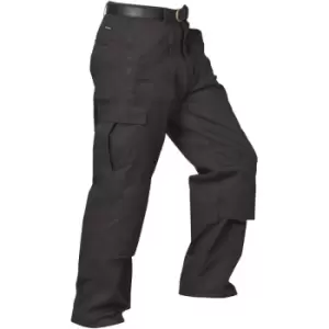 image of Portwest Mens Action Workwear Trousers (S887) / Pants (46 x Regular) (Black) - Black