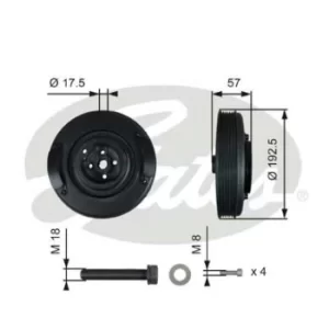 Image of GATES Torsional Vibration Damper Kit TVD1033A