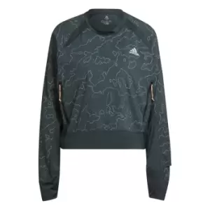 Image of adidas X City Running Crewneck Ladies Jacket - Green