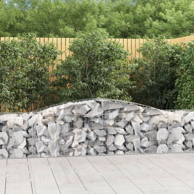 Image of VIDAXL Vidaxl - Arched Gabion Baskets 10 pcs 400x50x60/80cm Galvanised Iron 8720845575618