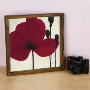 Image of KZM464 Brown White Red Black Decorative Framed MDF Painting