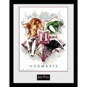 image of Harry Potter Hogwarts Water Colour Framed Collector Print