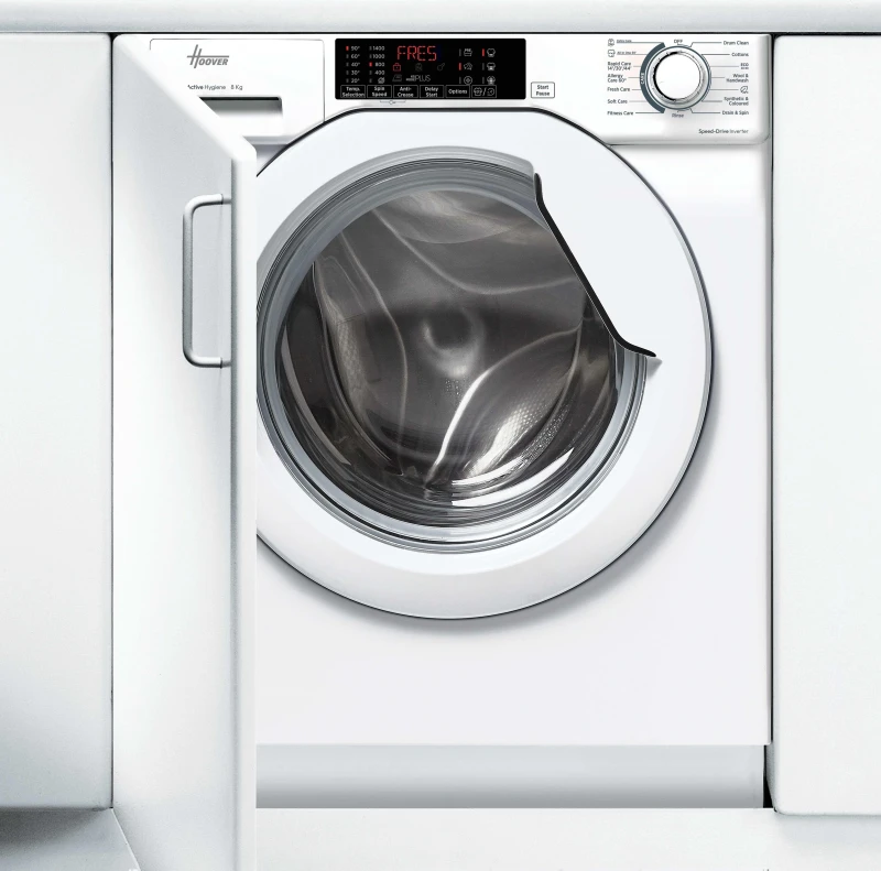 Image of Hoover H-WASH 300 HBW 48TAMEJ-80 Integrated 8kg Washing Machine with 1400 rpm - White - A Rated