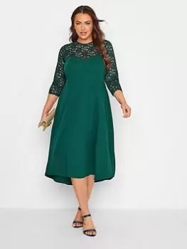 Image of Yours High Low Lace Sweetheart Dress, Green, Size 14, Women