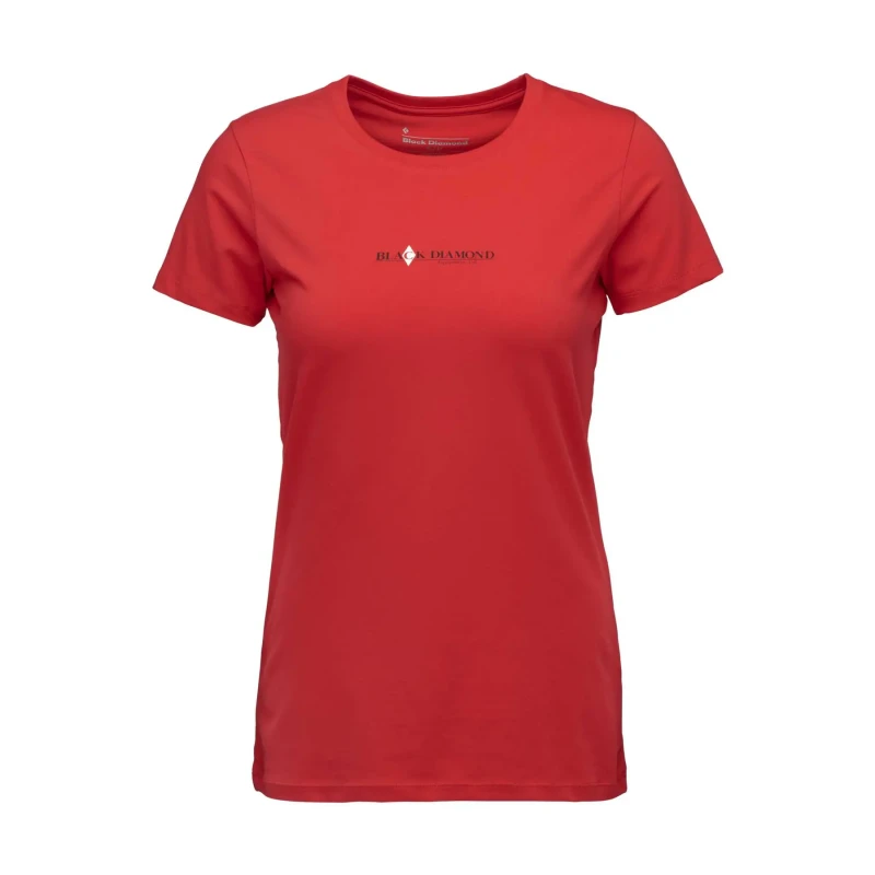 Image of Womens T-Shirt Black Diamond Heritage Wordmark Rouge Female XS