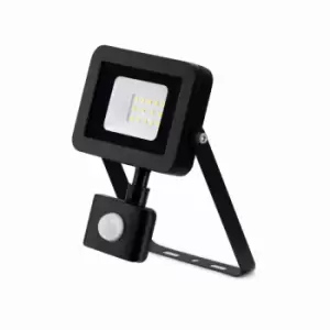 image of JCC 10W LED Floodlight with PIR IP65 Manual Override Alu 4000K Black - JC090001