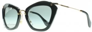 image of Miu Miu Noir Sunglasses Black 1AB3M1 55mm