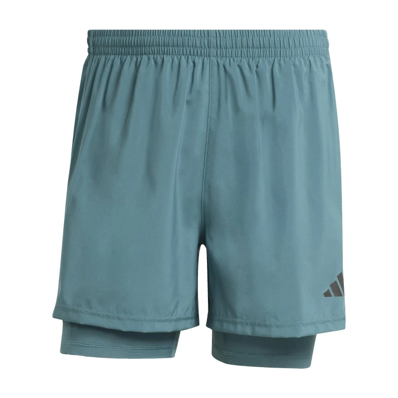 Image of adidas Own the Run 2-in-1 Running Shorts Mens Preloved Teal male M