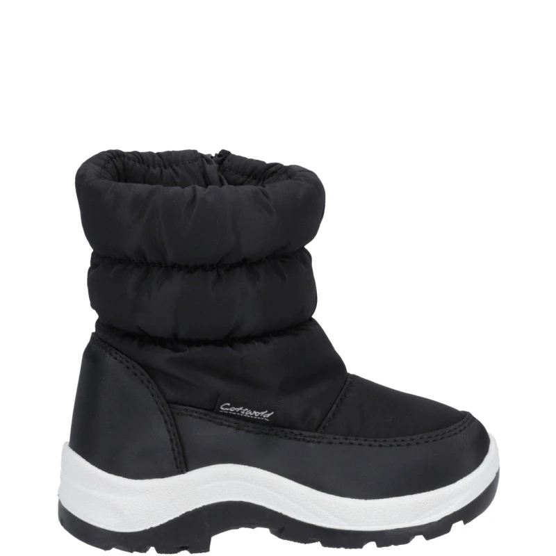 Image of Cotswold Boys Tirely Padded Winter Boots UK Size 9 (EU 27) Black COT836-BLACK-9