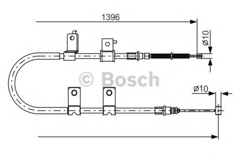 Image of Bosch 1 987 482 083 Brake Cable 1402mm Cable,parking brake (124)