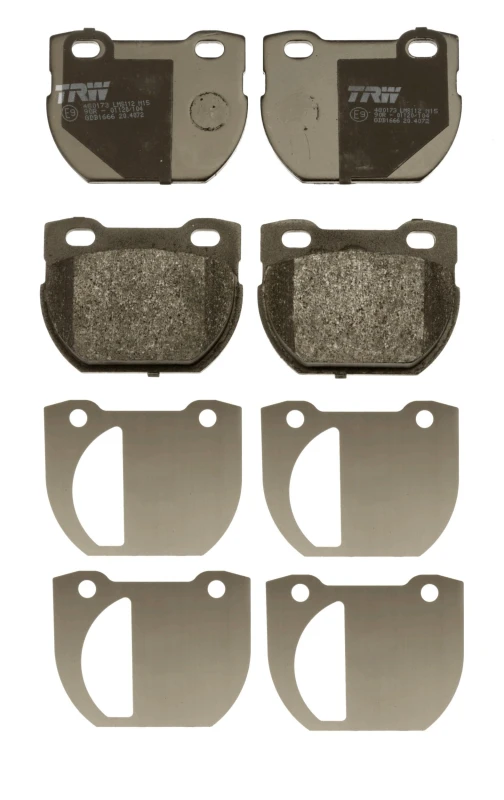 Image of TRW GDB1666 Brake pad set not prepared for wear warning indicator Brake Pad Set,disc brake (402)
