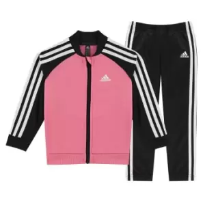 Image of adidas Stripe Poly Tracksuit - Pink