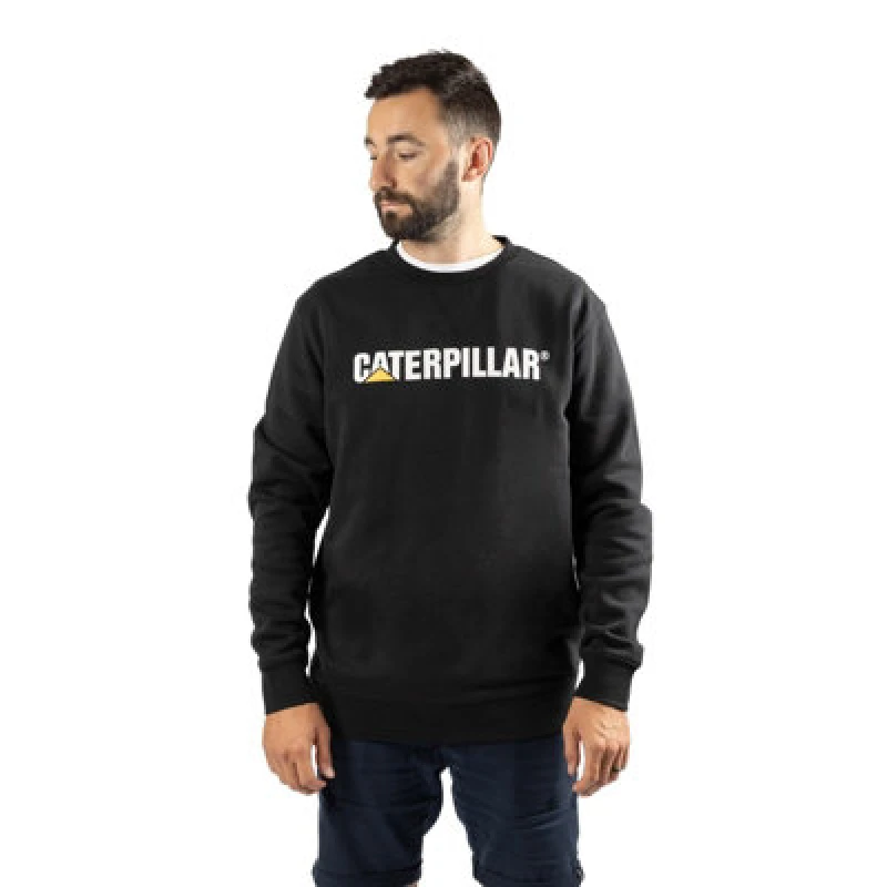 Image of Caterpillar Midweight Crewneck Sweatshirt Black male