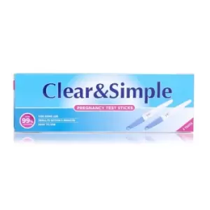 image of Clear & Simple Pregnancy Test Sticks 2 pcs