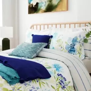 Image of Helena Springfield Florence Kingsize Duvet Cover Set, Blue/Green