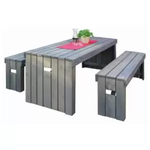 image of Promex Rotterdam Garden Dining Table and Bench Set