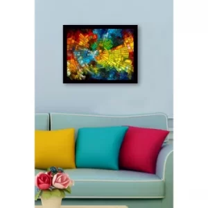 Image of SC0682 Multicolor Decorative Framed MDF Painting