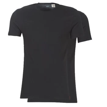 image of Levis SLIM 2PK CREWNECK 1 mens T shirt in Black - Sizes XXL,S,M,L,XL,XS,XXS