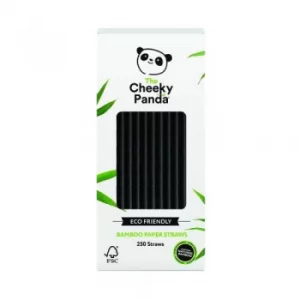 image of Cheeky Panda Bamboo Paper Straw Black (Pack of 250) 0111130