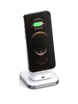 image of Satechi Magnetic 2-In-1 Wireless Charging Stand (Space Grey)