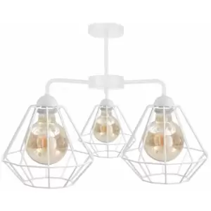 Image of Keter Foskal Semi Flush Light White, 44cm, 3x E27