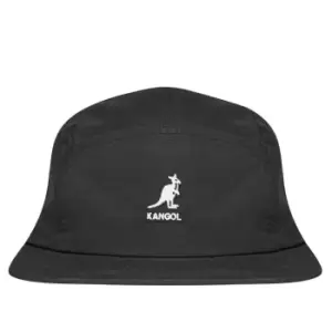 Image of Kangol Embroidered Flat Peak Cap - Black