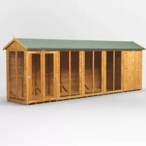 Image of 20X4 Power Apex Summerhouse Combi Including 4ft Side Store