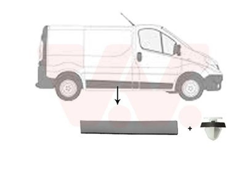 Image of VAN WEZEL Trim / Protective Strip, sidewall VAN WEZEL 4396406