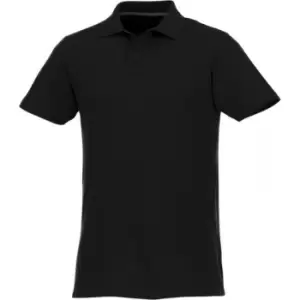 Image of Elevate Mens Helios Short Sleeve Polo Shirt (4XL) (Solid Black)