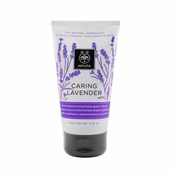 image of ApivitaCaring Lavender Moisturizing & Soothing Body Cream - For Sensitive Skin 150ml/4.74oz