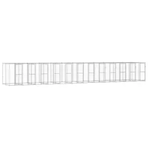 Image of Vidaxl Outdoor Dog Kennel Galvanised Steel 29.04 M
