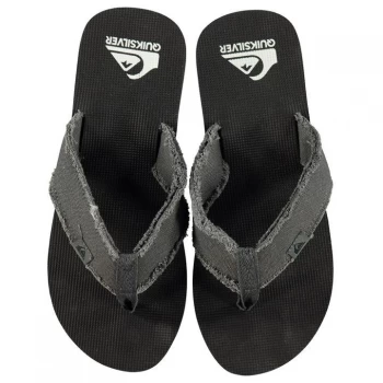 Image of Quiksilver Dipsy Mens Flip Flops - Solid Black
