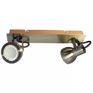 image of Cristal Record Lighting - Cristal Heli 2-Light Track Kit GU10 Antique Brass