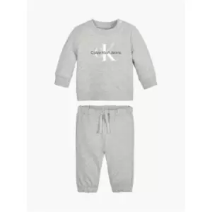 Image of Calvin Klein Jeans Monogram Cn Sweatshirt Set - Grey