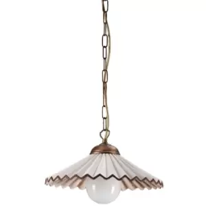 image of Onli Rosina Dome Pendant Ceiling Light, Ceramic Shade