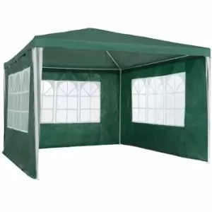 image of Tectake Gazebo 3X3M With 3 Side Panels Green