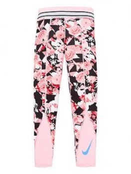 image of Nike Older Girls One Leggings - Pink