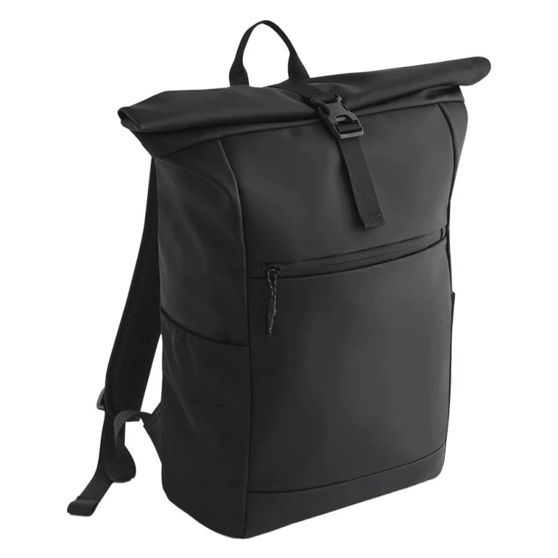 Image of Bagbase Mens Athlux Roll Top 20L Backpack in Black Male