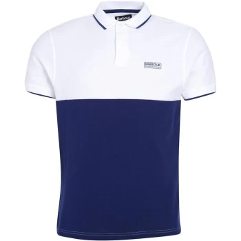 image of Barbour International Accelerator Block Polo - White WH11