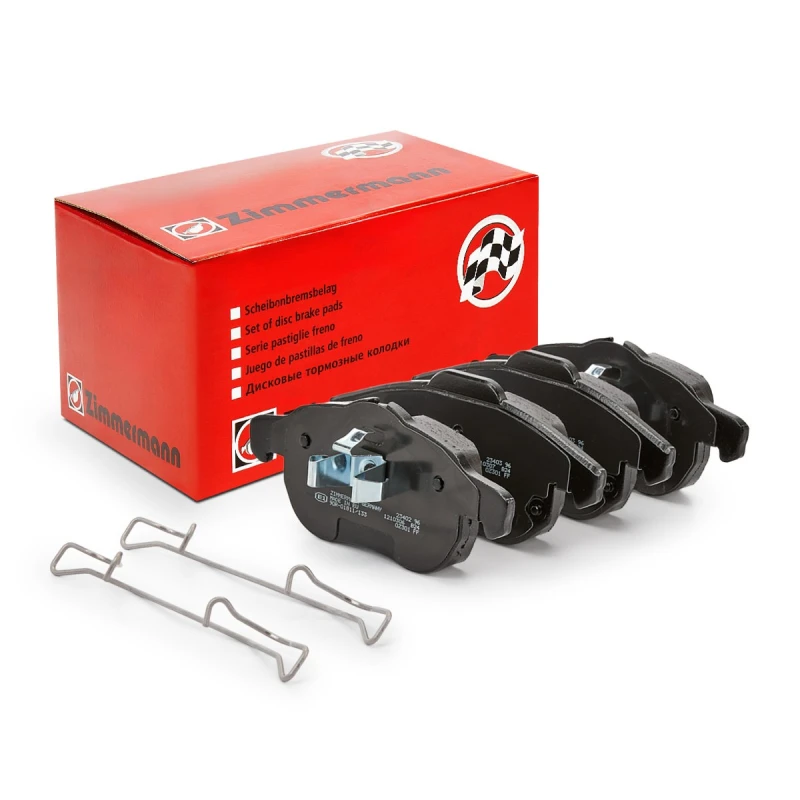 Image of ZIMMERMANN 23402.200.3 Brake pad set Front Axle, prepared for wear warning indicator, with spring Brake Pad Set,disc brake (402)