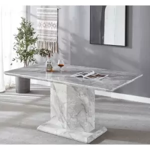 Image of Gloss Marble Effect mdf Coffee Table in Grey, Stunning Design Living Room Tea Coffee Table - Grey