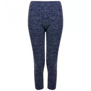 image of Tombo Ladies/Womens Seamless Cropped Leggings (XXS/XS) (Navy Marl)