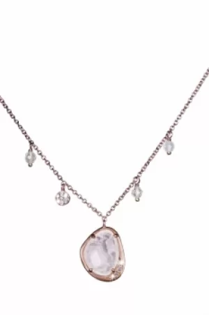 image of Shimla Jewellery Necklace With Rose Quartz and Cz JEWEL SH623