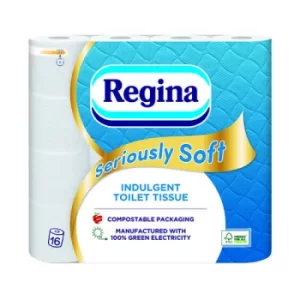 image of Regina Seriously Soft 3Ply Toilet Tissue 16 Roll White 1102180