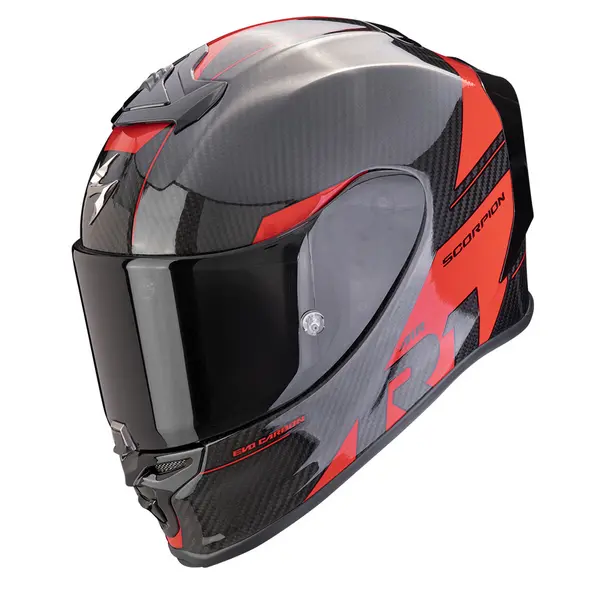 Image of Scorpion EXO-R1 Evo Carbon Air Rally Black-Red Full Face Helmet S