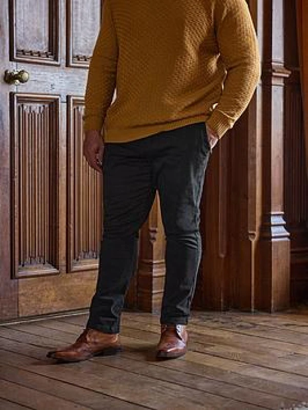 Image of BadRhino BadRhino Men Stretch Chinos in Black Size: 48R Black 48R Male 5059738087338